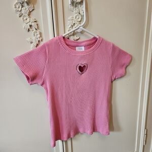Girls Pink Zara Short Sleeve Top in size 6x